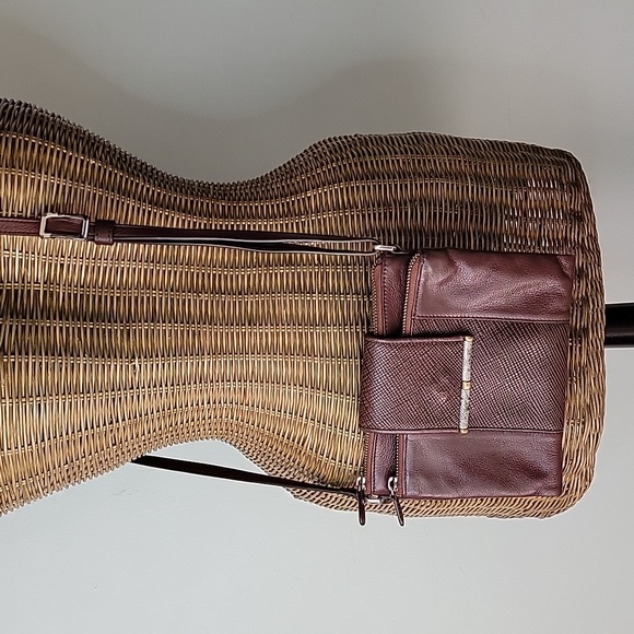 Brighton Brown Leather Crossbody Organizer Purse  Bin1 - Picture 1 of 12